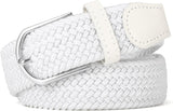 Women Braided Stretch Belts Elastic Canvas Woven Belts For Jeans Pants