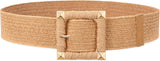 Straw Woven Elastic Belt Boho Braided Belts for Women Bohemian Belt for Summer Dress