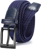 Braided Stretch Golf Belt for Men, No Metal TSA Elastic Stretch Braided Belt Men