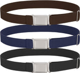 3 pack Kids Adjtable Magnetic Belt Boys Girls Easy Clasp Stretchy Belt for School Uniform Pants