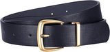 Women's Leather Belts for Jeans Dress Pants Women Fashion Leather Belt with Gold Buckle