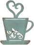 Turquoise Rty Metal Coffee Cup Wall, Kitchen, Restaurant, Coffee Shop Decor!