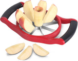 Apple Slicer Corer, 8-Slice [Large Size] Premium Apple Slicer Corer, Cutter, Divider, Wedger, Stainless Steel Easy Grip Fruit Slicer with Sharp Blade for Apples, Pears and More, Red
