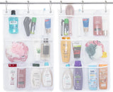 Cruise Essentials Shower Caddy Mt-Have, 7 Pockets Hanging Bathroom Organizer with Quick-Dry Mesh, Portable Shower Bag to Storage Soap, Shampoo, for RVing, Travel, Camping, White, 2 Packs