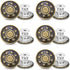 CooBigo 6Sets 1-1/2" Overalls Buckles + 24Pcs 17mm Jeans Bttons for Jeans Suspender Buckles Replacement Bib Pants DIY Sewing Accessories (Bronze)