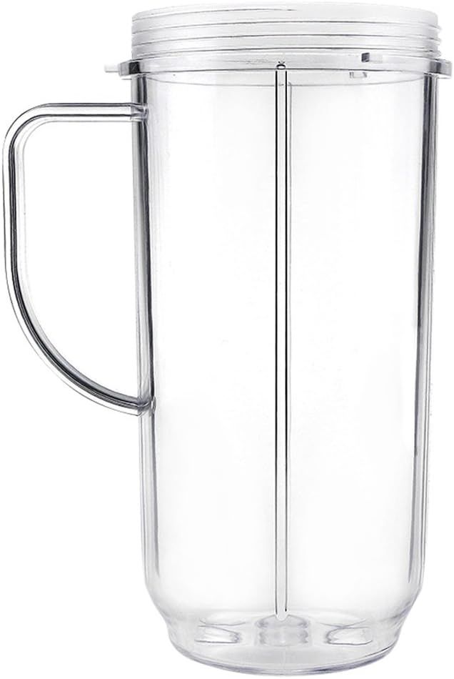 QT Tall 22oz Replacement Part Cup Mug with handle compatible with 250w Magic Bullet On-The-Go Mug