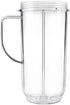 QT Tall 22oz Replacement Part Cup Mug with handle compatible with 250w Magic Bullet On-The-Go Mug