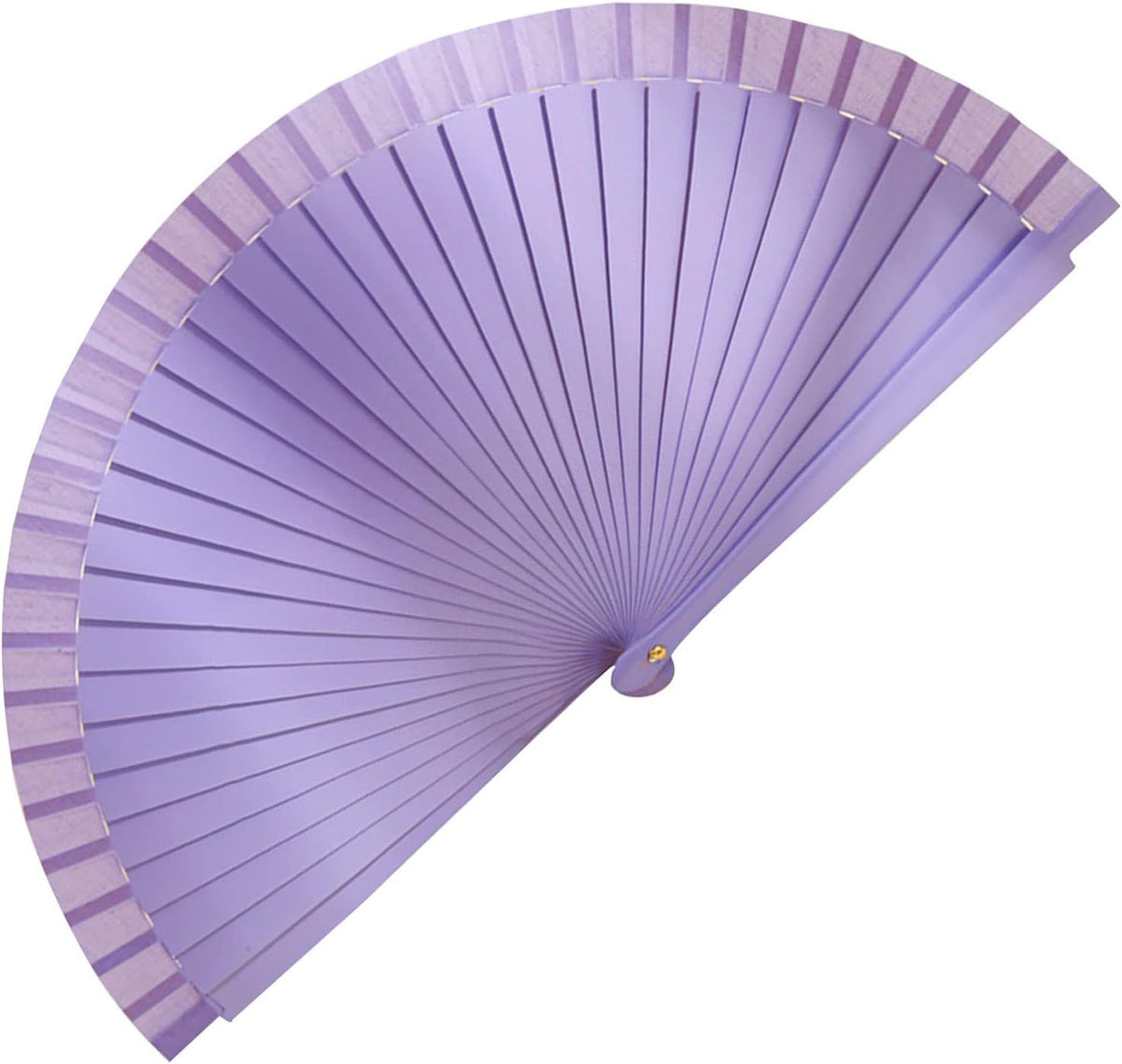 9in Silk Handheld Fan Foldable with Wooden Handle - Handheld Folding Fan for Women for Events, Parties & Festivals - Rave, Dance & Decorative Accessory (Purple)