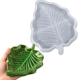 Leaf Silicone Molds for Resin, Large Tray Mold for Epoxy Resin, 3D Leaf Jewelry Plate, Concrete, Plaster, and Clay Casting Molds for Art, Storage Container, Trinket Dish, Home Decor