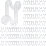 Hanger Hooks Space Saving, 60PCS Clothes Hanger Connector Hooks Closet Space Savers for Hanging Clothes, Clear