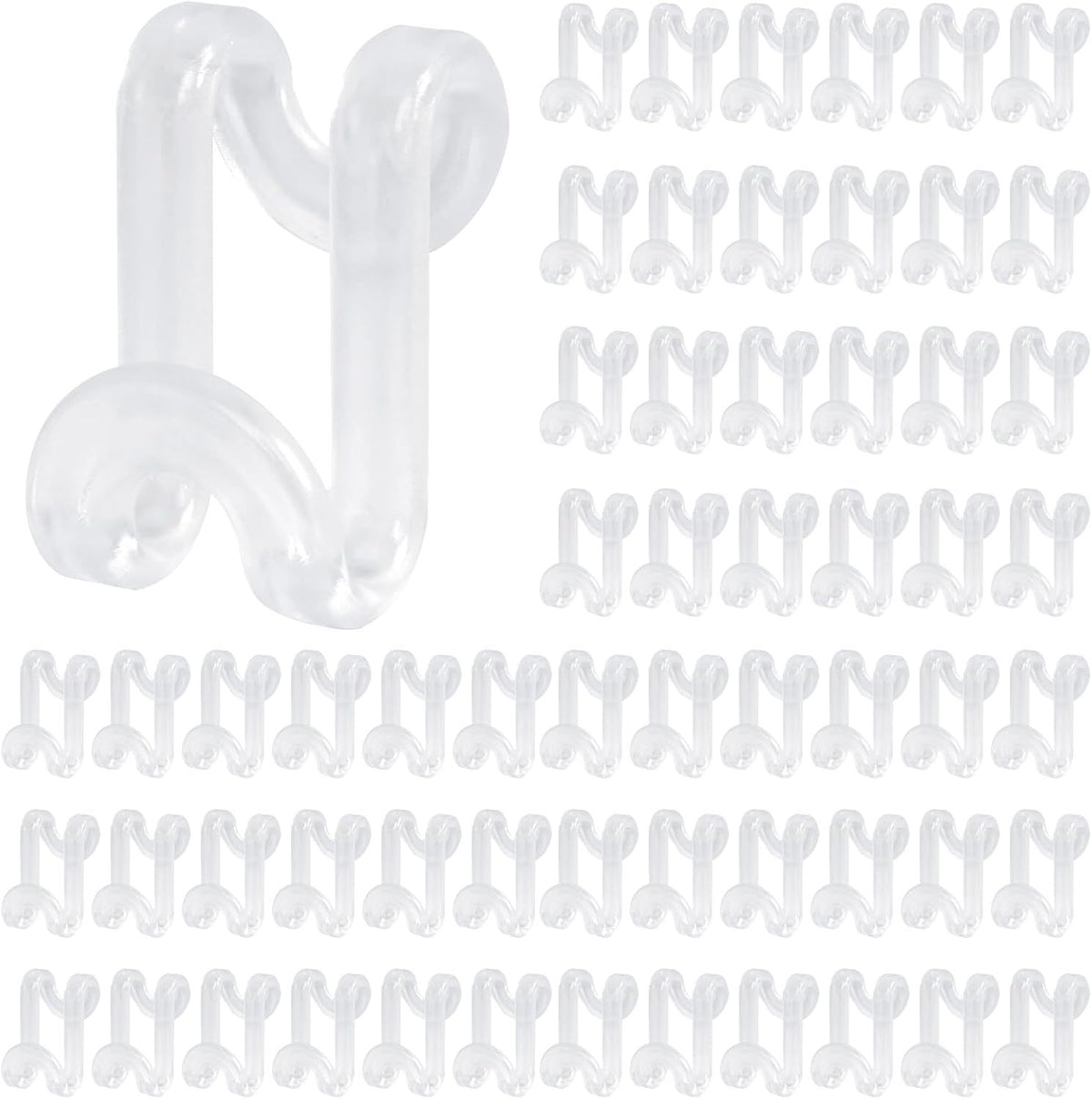 Hanger Hooks Space Saving, 60PCS Clothes Hanger Connector Hooks Closet Space Savers for Hanging Clothes, Clear