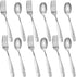 12PCS Toddler Utensils, Stainless Steel Kids Silverware, Safe Toddler Forks and Spoons, Mirror Polished, Dishwasher Safe, with Bunny & Puppy Motifs, Fun Stocking Stuffers for Kids