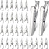 100 Pack Mini Clamps Alligator Clips for Crafts & Electrical, Small Metal Clips for Joints 35 mm Alligator Clamp for Crafting, Gator Clips Clamps Bulk for Crafts Holding (Silver）