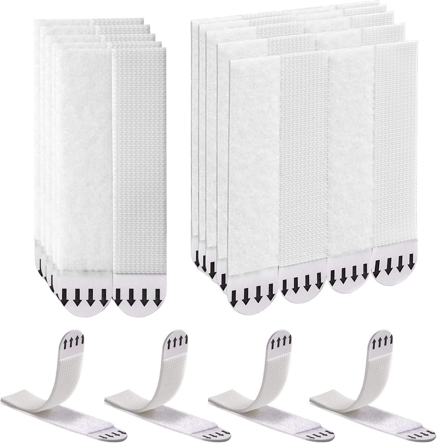 Large Picture Hanging Strips Heavy Duty,20-Pairs(40 Strips) Sticky Picture Hangers for Walls Hanging Without Nail,Damage Free No Nails Refill Adhesive Poster Frame Mounting,White
