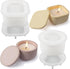 2 PCS Candle Jar Molds Silicone Concrete Mold with Lids Epoxy Resin Casting Molds for DIY Trinket Storage Container Candle Holder, Candy Jewelry Container, Craft Present Planter Making Tools