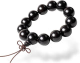 Eaglewood Mala Beads Bracelet - Handmade 108 8mm Prayer Beads for Men Women, Multilayer Wood Necklace Chain Bracelets, Buddhist Beads Elastic Wooden Prayer Beads for Meditation and Daily Wear