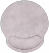 Leather Mouse Pad with Wrist Rest Support Ergonomic Office Computer Keyboard Hand Pad Non Slip Base for Desk Laptop (Grey)