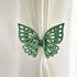 Butterfly Shape Curtain Claw Clips 2 Pack, Decorative Curtain Holder for Living Room Bedroom, Creative Drapery Tieback (Green,2)