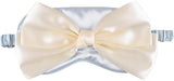 Cute Bow Satin Eye Mask for Women Girls, Breathable Cooling Nap Sleep Cover for Summer Dorm Essentials (Blue)