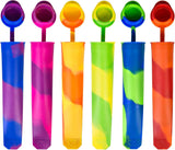6 Pack Silicone Popsicles Molds, Multicolor Baby Popsicle Ice Pop Molds, Reusable DIY Frozen Popsicles Maker for Kids with Lid