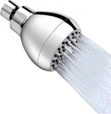 High Pressure Shower Head 3" Chrome - 360° Rotating Self-Cleaning Jets, Water Saving Flow Optimizer, Easy Install & Rustproof ABS, Spa Rainfall Spray for Adults/Elderly