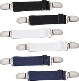 6 Pcs Adjustable Hip Elastic Belt, Elastic Band for Sewing Pant Waist Tightener Pant Elastic Belt Clip Women Men Back Cinch for Jeans Pants Dresses