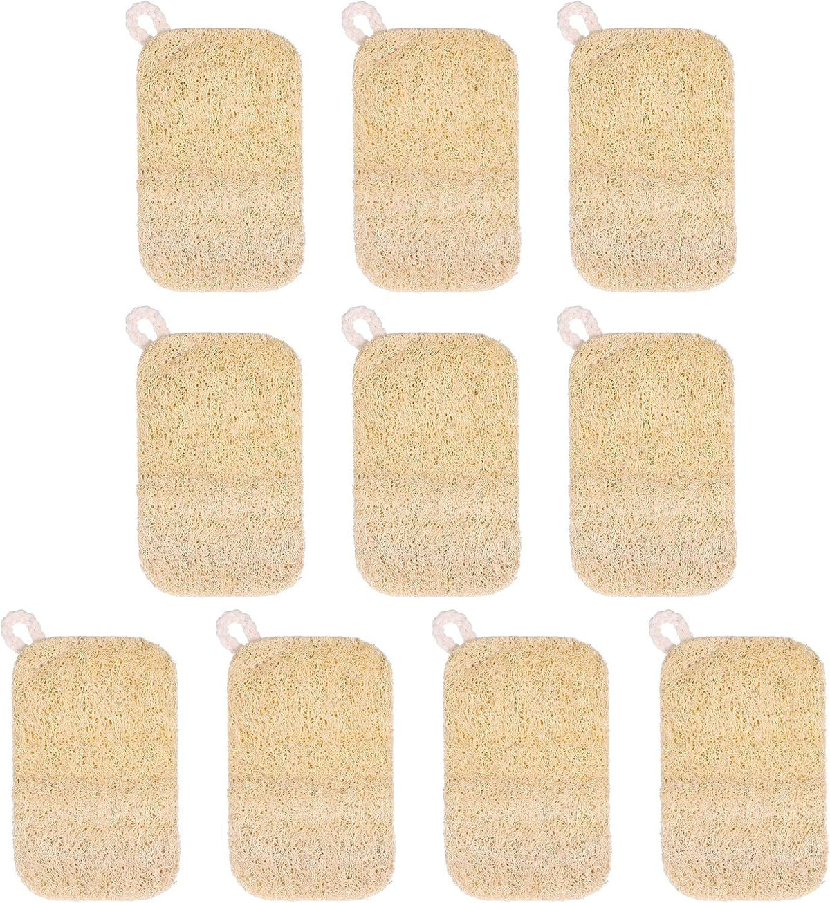 10 PCS Natural Sponges for Dishes, Loofah Dish Sponge for Kitchen Compostable Natural Loofah Sponges