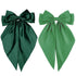 Green Hair Bows for Women Girl, Big Bow Hair Clips, Silky Satin Bows Oversized Long Tail with Clips Barrettes Big Bowknot Hair, St. Patrick&