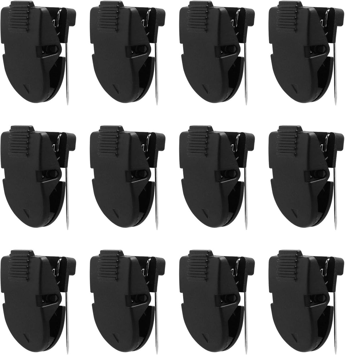 12pcs Cubicle Clips for Fabric Walls, Plastic Stainless Steel Fabric Panel Wall Clips Cubicle Hooks Cubicle Wall Accessories for Picture Note Memo Hanging