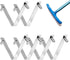 6pcs Pool Brush V-Shaped Clip, Stainless Steel Double Pin Spring Button Clip Pool Pole Butterfly Clips for Spa Skimmer Nets Vacuum Brushes Leaf Rake Swimming Cleaning Tool