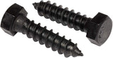 Stainless Steel Black Lag Bolts 3/8" x 1" Hex Lag Screws (10 pcs) 18-8 Stainless Black Oxidized in USA