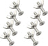 10PCS Stainless Steel Large Flat Head Screws M6x30 1/4 x 1-1/4 Sidewalk Bolts with 10 Wing Nuts