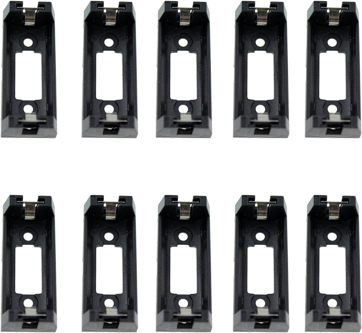 10pcs Black Battery Holder Case Box Clip for CR123 CR123A Lithium Battery