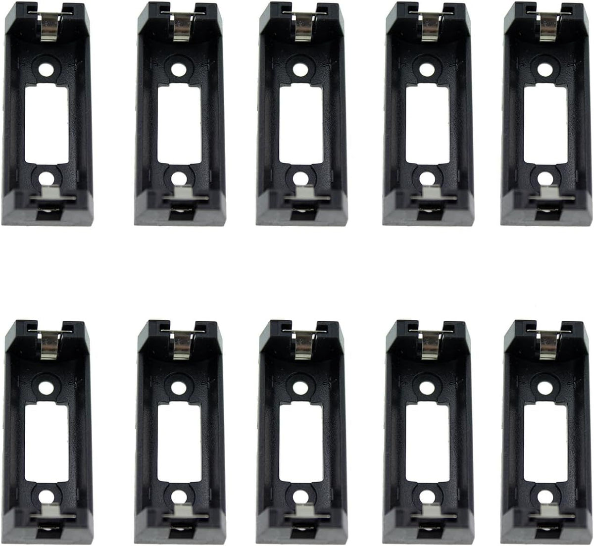 10pcs Black Battery Holder Case Box Clip for CR123 CR123A Lithium Battery