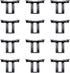 12PCS Plastic Photovoltaic Panel Drainage Clip 40mm Solar Panel Drainage Chute Dust Collector for Commercial Roof Photovoltaic Photovoltaic Carport