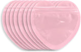 100pcs Pink Heart-Shaped Mylar Bags, 4"x4" Clear & Resealable Ziplock Packaging Bags for Business Essentials Supplies, Earring, Jewelry, Trinkets