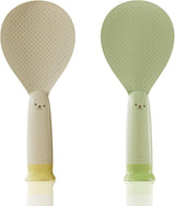 2PCS Plastic Rice Spoon, Non Stick Standing Rice Paddle, Heat Resistant Scooper for Kitchen, Cooker, Home, Restaurant