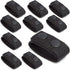 10 PCS Black Nylon Belt Keepers, Double Snaps Security Tactical Belt Keepers for 2"-2¼" Wide Duty Belt, Police Duty Belt Law Enforcement Accessories