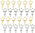 60PCS Star Shaped Keychain, 2 Colors, Metal Hanging Buckle, Spring Snap Hook with Open Jump Ring Connector