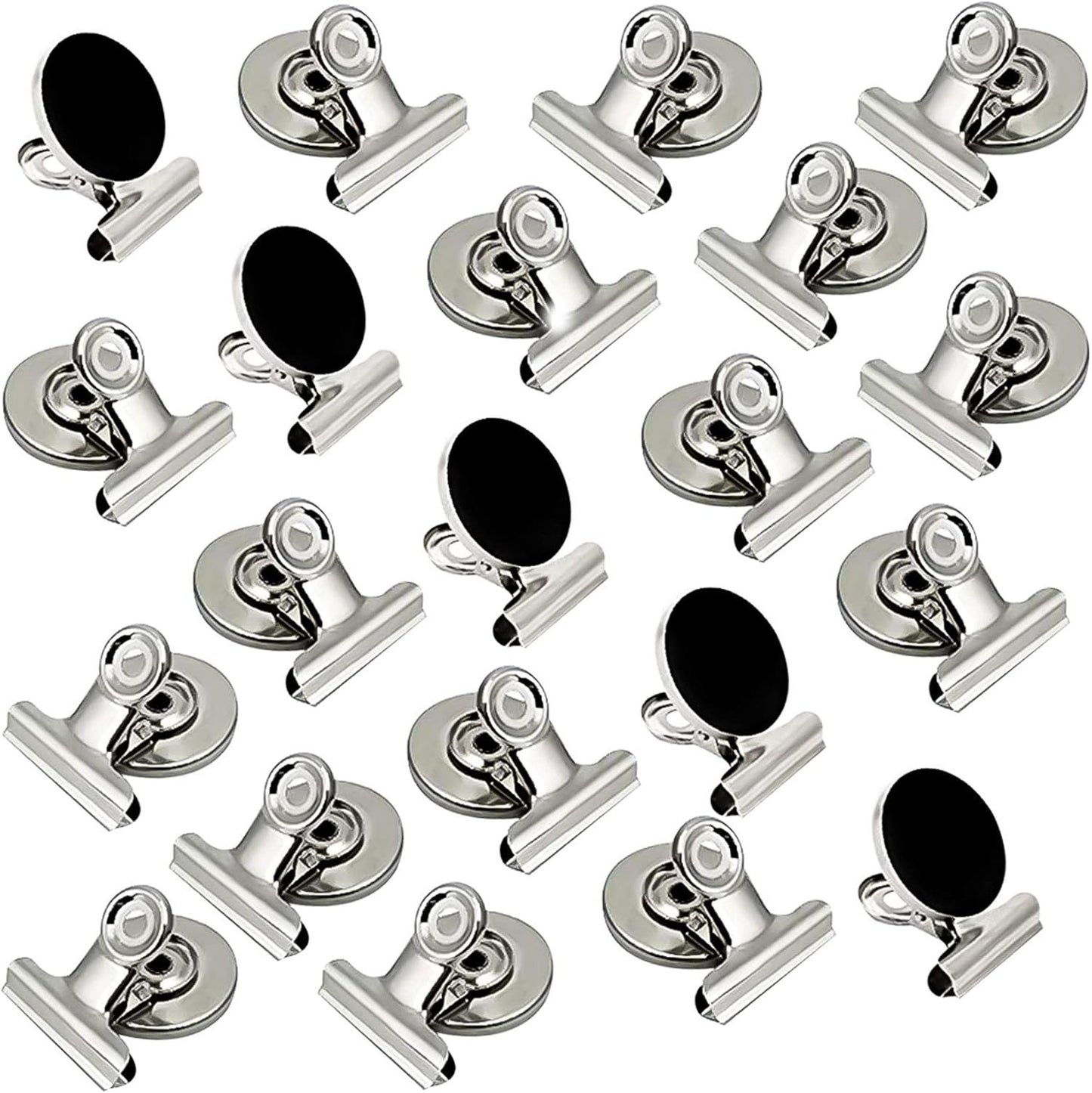 20 Pack Fridge Magnets Refrigerator Magnets, Strong Magnetic Clips Heavy Duty, Magnet Clips for Whiteboard, Magnets for Fridge Locker Office Accessories (Silver)