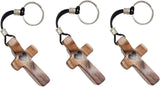 Walnut Wood Cross Keychain Black, Design Comfort Touch Pocket Size Prayer Worry Coin, Inspirational Christian Keychains Accessories Purse Charms for Men Women