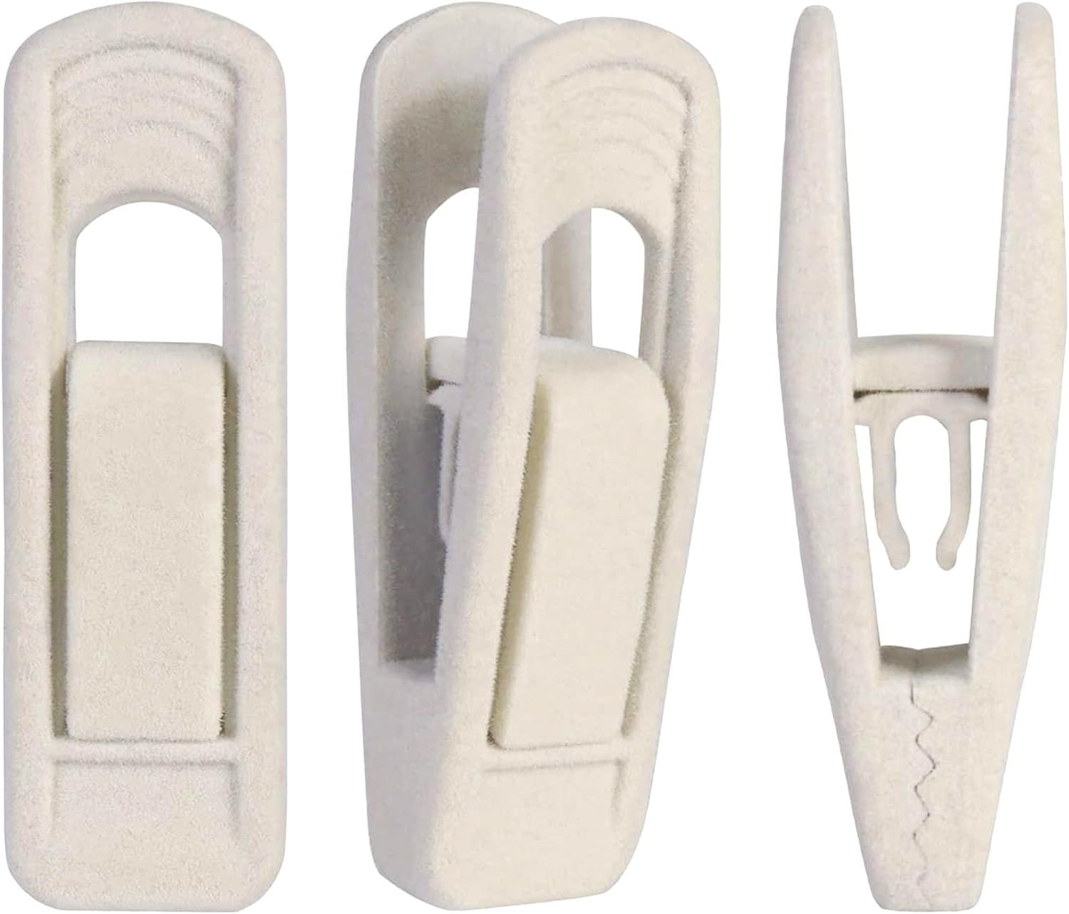 Velvet Hangers - Strong Finger Clips for Thin Pants (20pc, Beige)