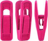 Hot Pink Velvet Hangers Clips, Pants Hangers Velvet Clips, Strong Finger Clips Perfect for Thin Velvet Hangers (20 Pcs, Hot Pink)