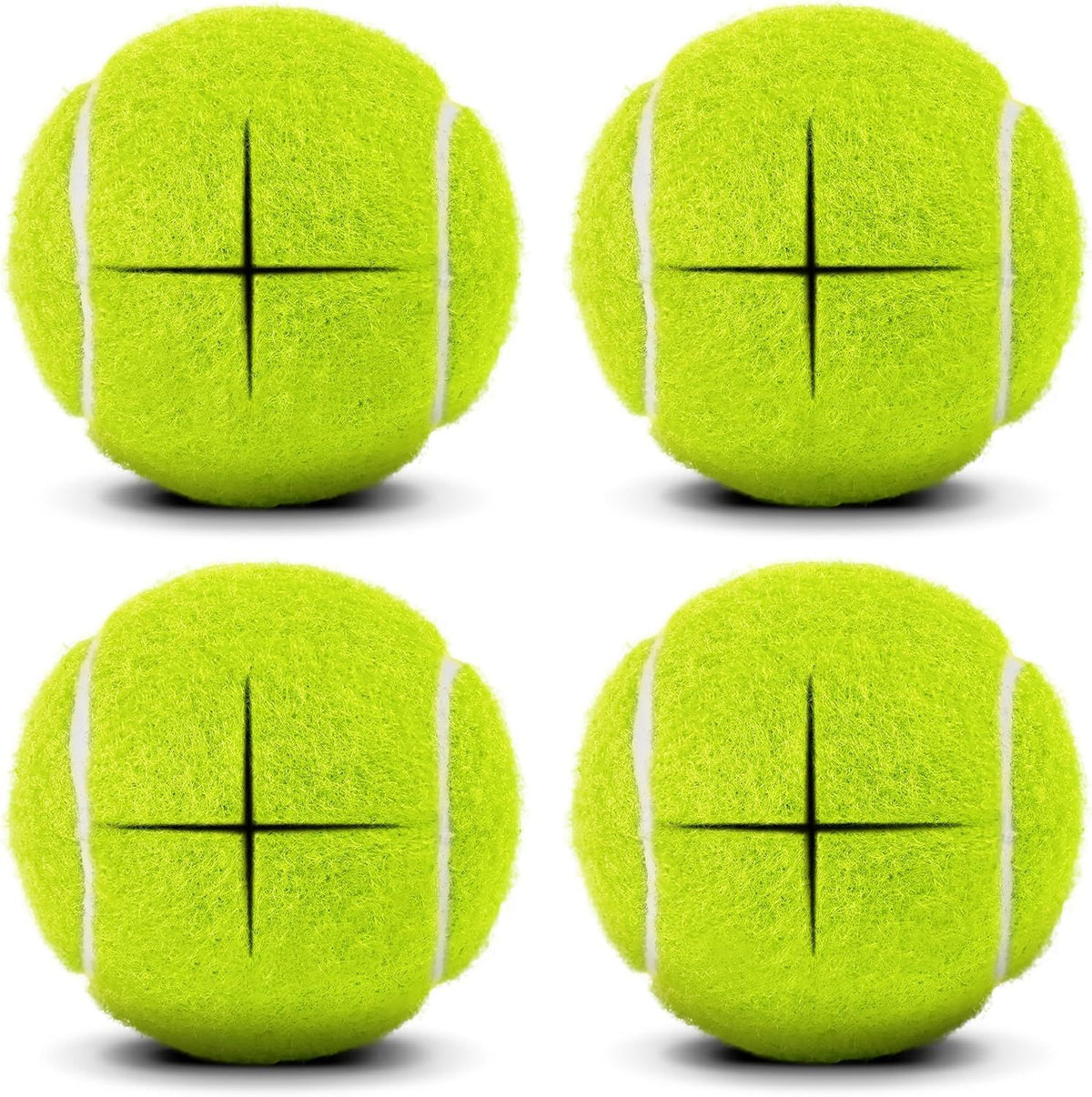 Precut Tennis Balls for Walkers, 4 PCS Heavy Duty Walker Accessories, Walker Tennis Balls Precut for Easy Installation, Universal Walker Glide Balls for Seniors, Furniture Legs & Floor Protection