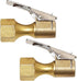 2 Pack Open Flow Straight Lock-On Air Chuck with Clip for Tire Inflator