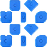 10 PCS Silicone Caulking Tool Set, Sealant Finishing Tool, Caulk Remover Tool, Portable Sealant Scraper, Reuse Grout Scraper for Kitchen Bathroom Floor Window Sealant Sealing Sink (Blue)