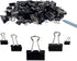 Binder Clips Paper Clamps Assorted Sizes 150 Count (Black), Large, Medium, Small, X Small and Micro, 5 Sizes in One Pack, Meet Your Different Using Needs.