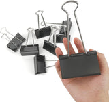 3-Inch Extra-Large  Binder Clips - Heavy-Duty Black Paper Clamps, 75mm Width, 8-Count Set for Office Organization