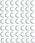 Yansanido Alloy Pack of 50 Moon Shape Silver Charms Pendants for Making Bracelet and Necklace (Moon 50pcs Silver)