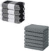 Homaxy 100% Cotton Waffle Weave Check Plaid Kitchen Towels, 13 x 28 Inches, Super Soft and Absorbent Dish Towels for Drying Dishes and Terry Kitchen Towels(15" x 25", 6 Pack, Dark Grey)